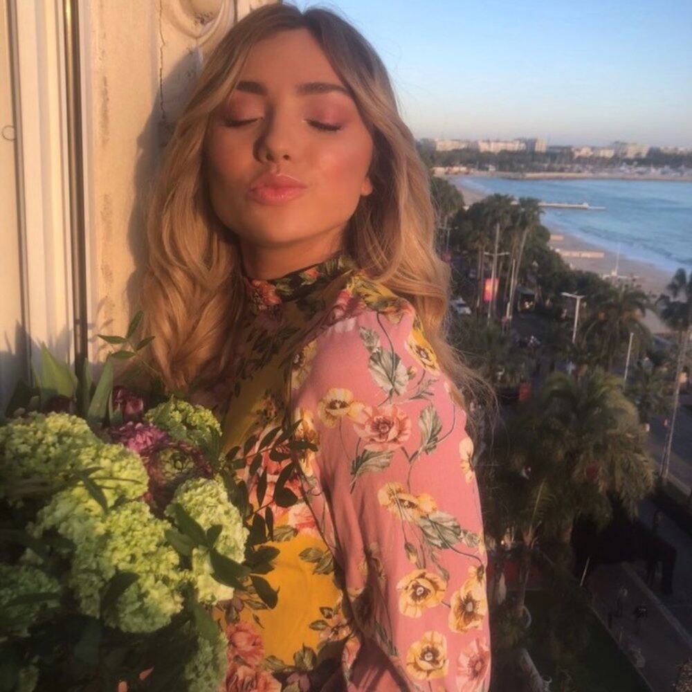 Peyton List’s Zara Floral Patchwork Dress